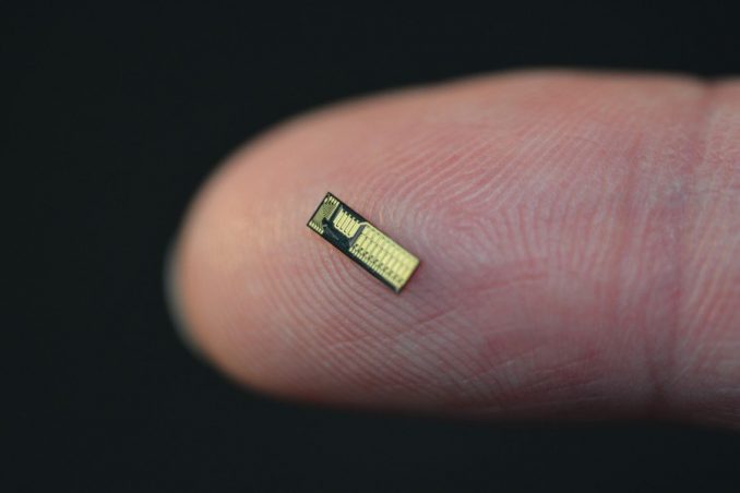 Een chip van Effect Photonics