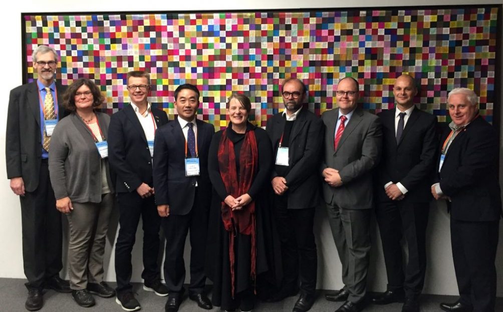 De nieuwe Executive Committee van LUCIvan links naar rechts: Albertslund, Gent, Jyväskylä, Seoul, Eindhoven, Lyon, Gothenburg, Dubrovnik, Glasgow