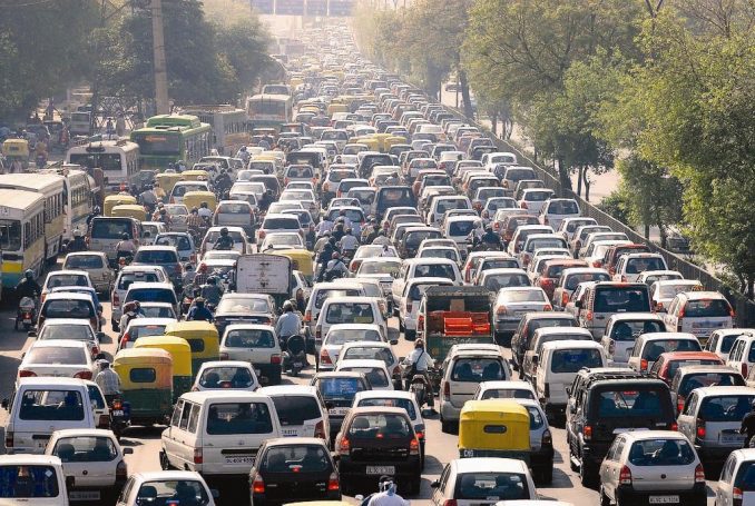 traffic jam file new delhi