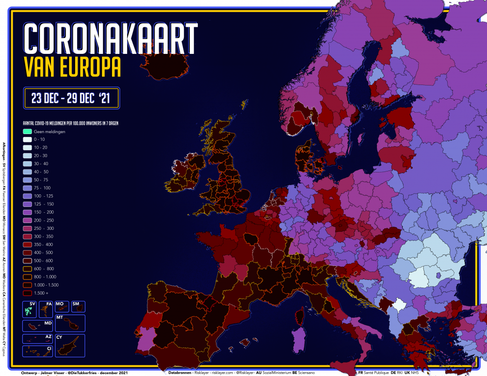 Map Corona Europe