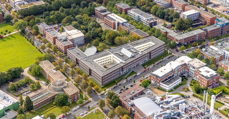De Science and Technology Campus vanuit de lucht. Beeld: TechnologieZentrumDortmund GmbH